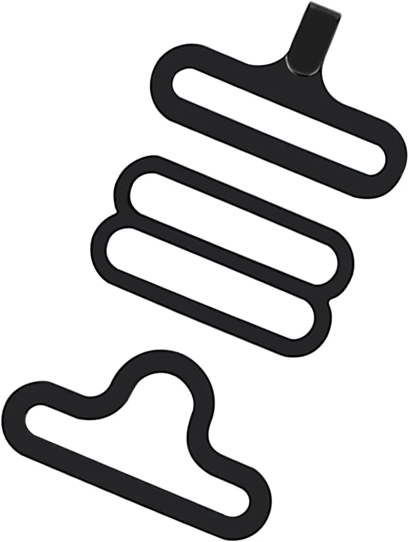 50Sets Bow Tie Hooks Metal Tie Clips Necktie Strap Hook Adjustable Bow Tie Clasp Buckle Tie Fastener Cravat Clip Bow Tie Shorten Hardware Tool,Black