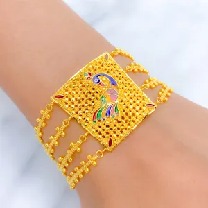 Adorned Peacock Bracelet