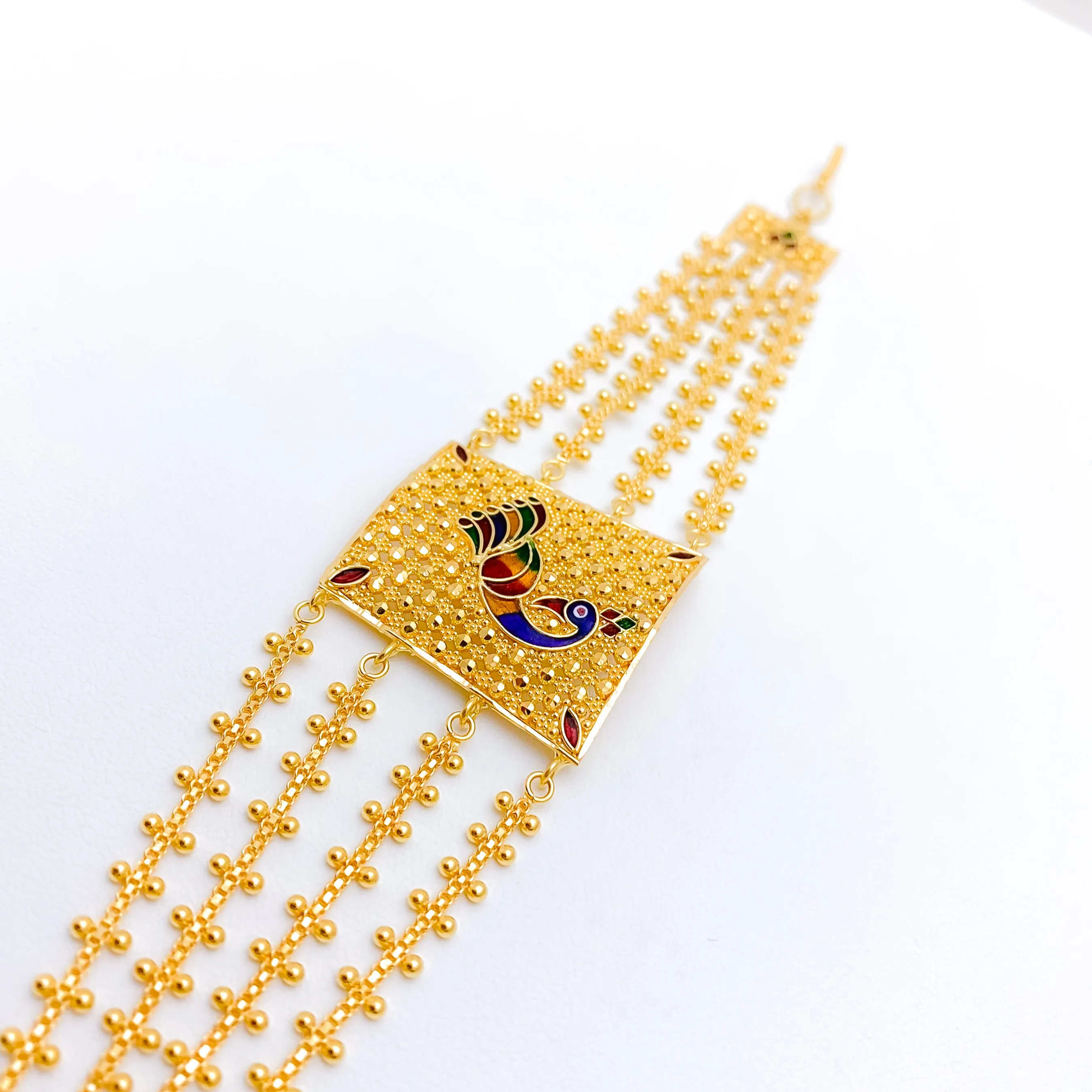 Adorned Peacock Bracelet