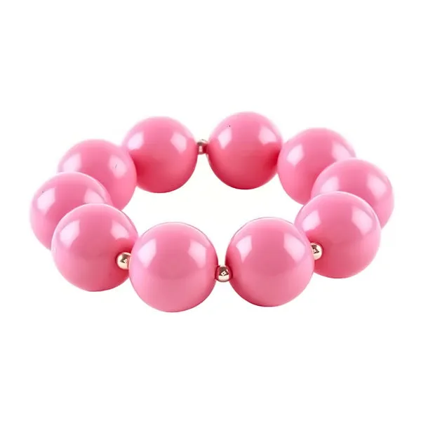 Barbie Theme Pearl Finish Bead Stretch Bracelet