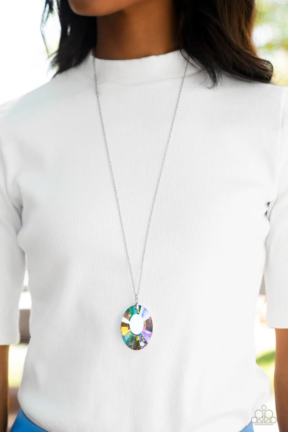Celestial Essence Multi Iridescent Gem Necklace - Paparazzi Accessories