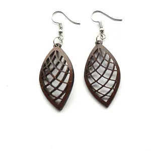 Dangle meshed-earrings,Unique earrings, Drop earrings, Hand crafted coconut shell earrings, Statement earrings, ECO earrings, Womens Earrings Trendy, Minimalist Earrings for Women