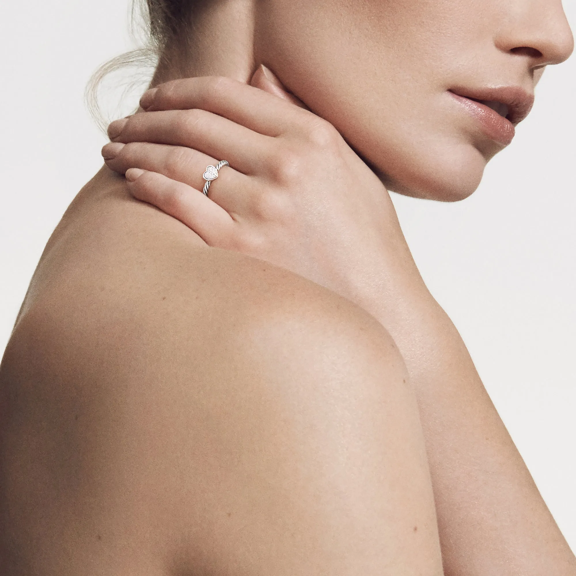 David Yurman Cable Collectibles Heart Ring with Diamonds