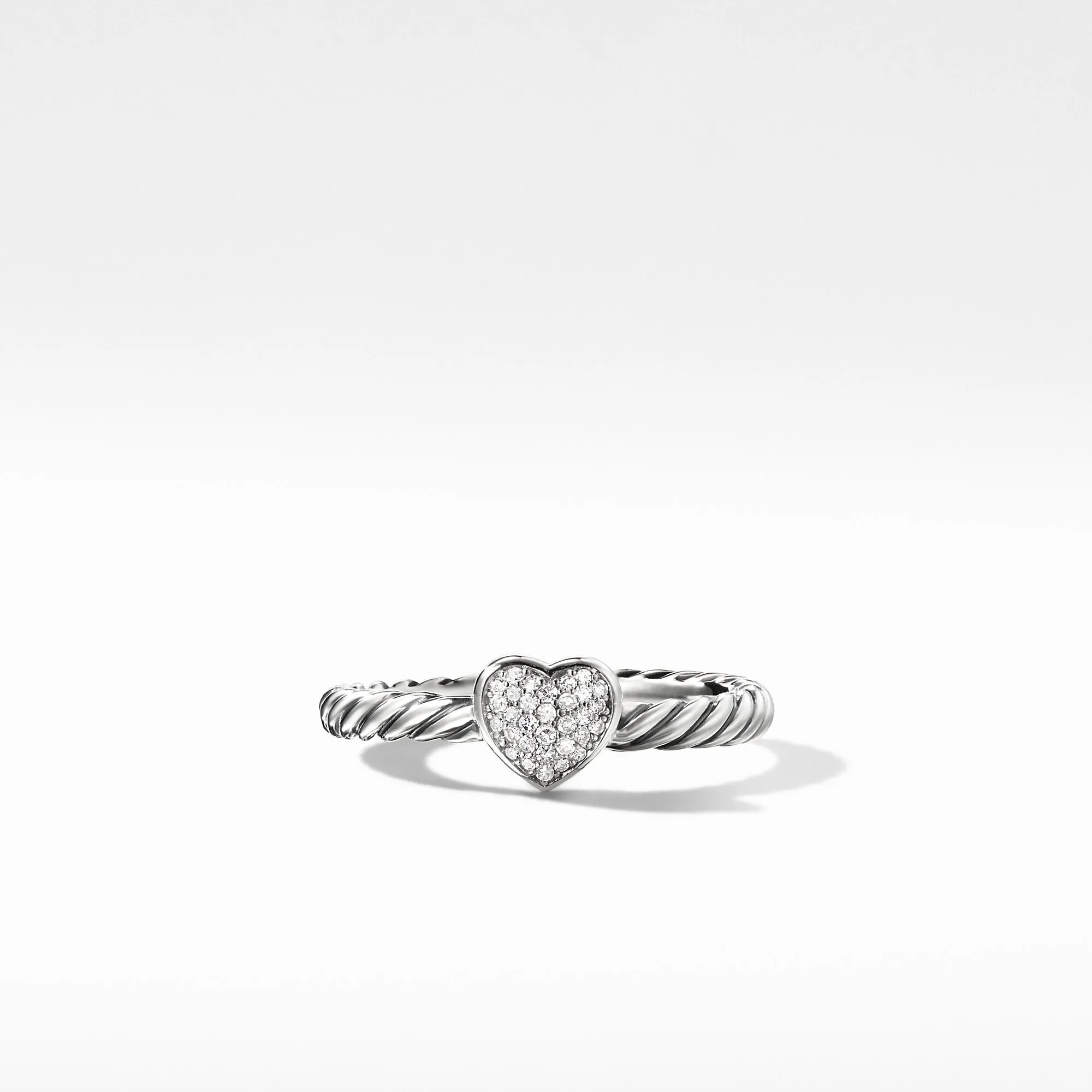 David Yurman Cable Collectibles Heart Ring with Diamonds