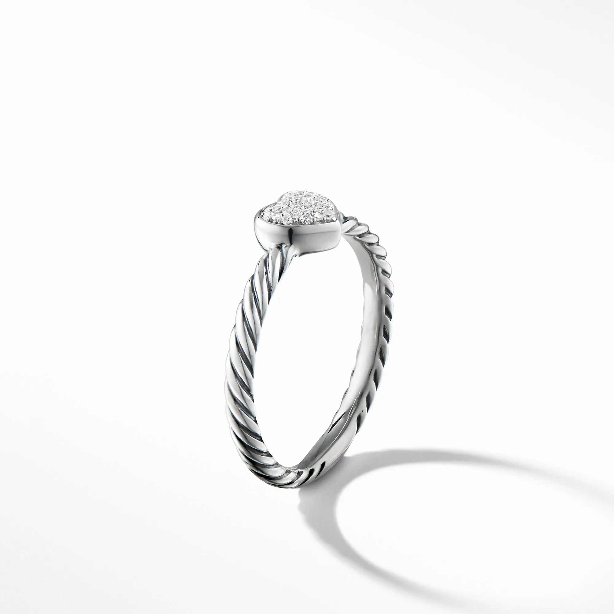 David Yurman Cable Collectibles Heart Ring with Diamonds