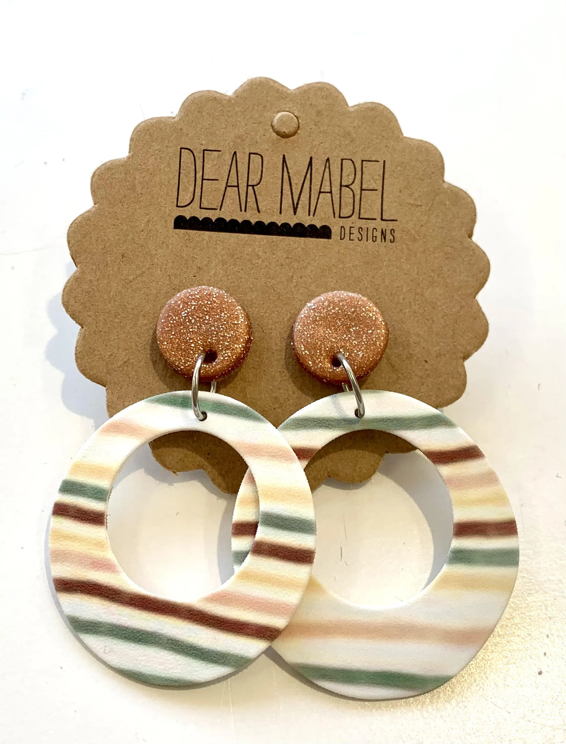 Dear Mabel Handmade - Autumn Stripe Earrings*