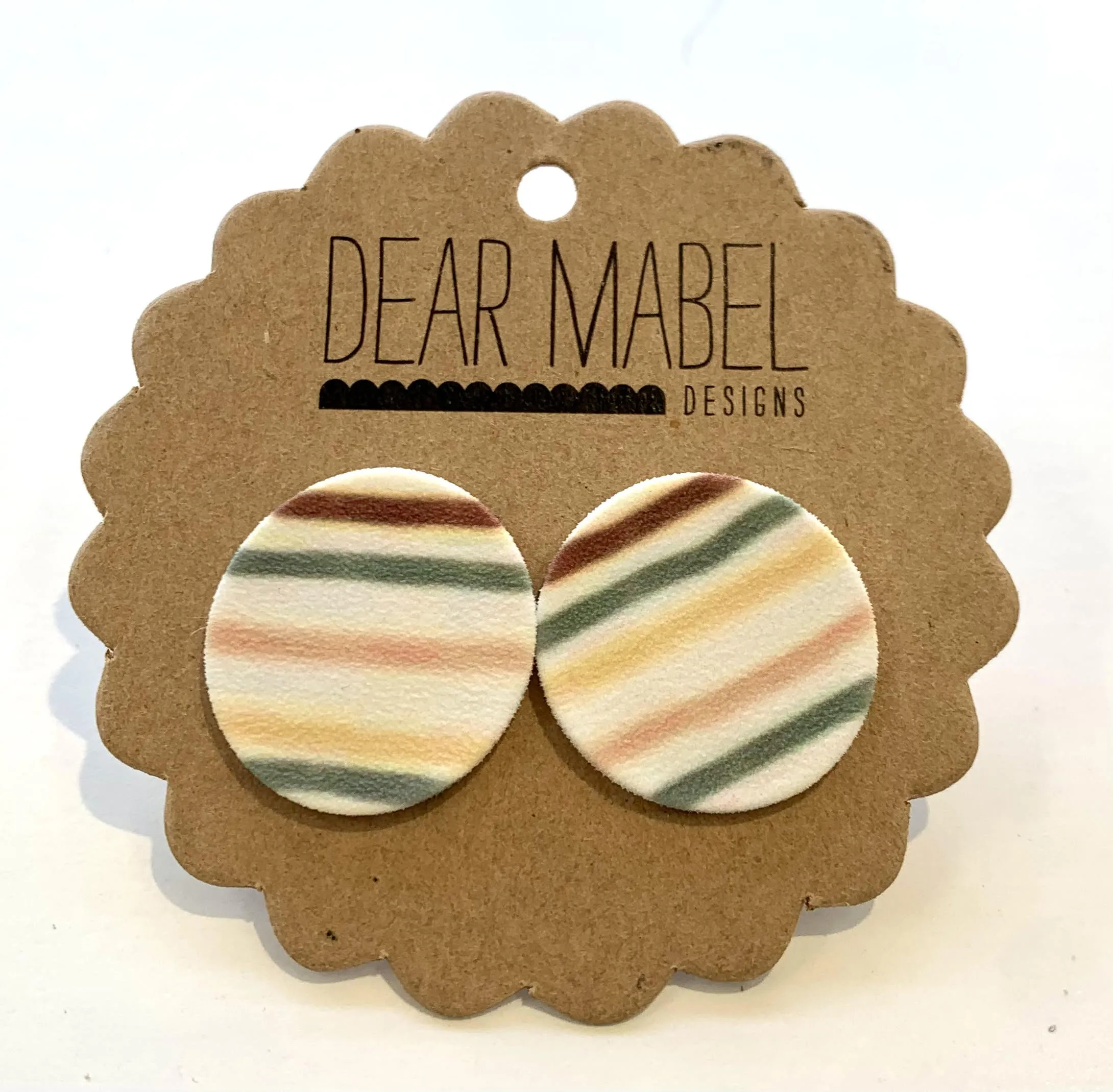 Dear Mabel Handmade - Autumn Stripe Earrings*