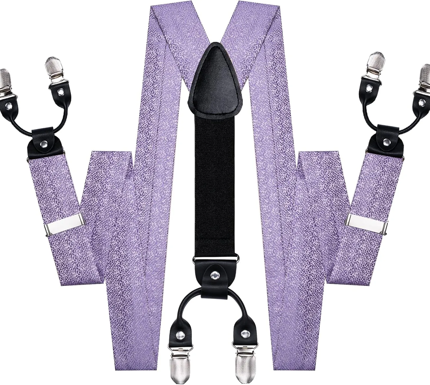 Dubulle Suspender and Bow Tie for Men Paisley Solid Mens Suit Braces Pretied Bowtie and Handkerchief Cufflinks Formal Wedding