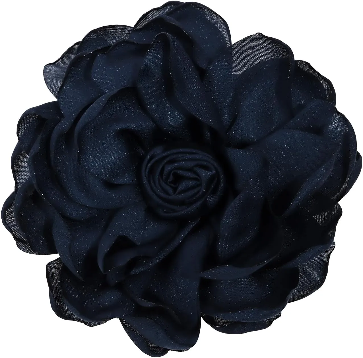 Fabric Rose Flower Brooch Pin 4 Inch Large Handmade Satin Floral Lapel Pin for Women Girls Wedding Party Dance Dress Clothes Decoration