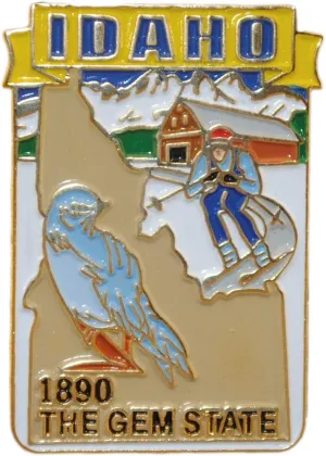 Idaho State Shaped Map Lapel Metal Pin