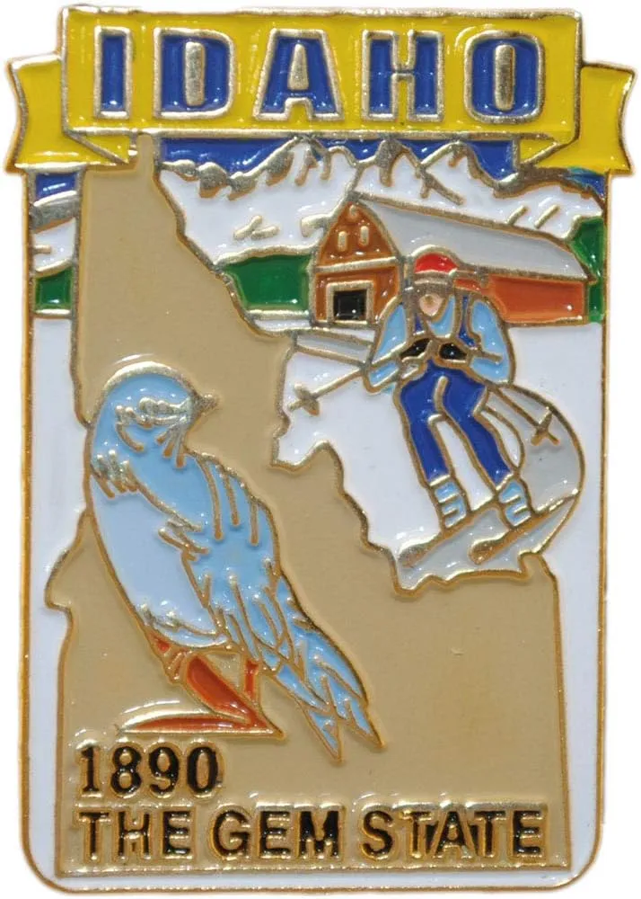 Idaho State Shaped Map Lapel Metal Pin