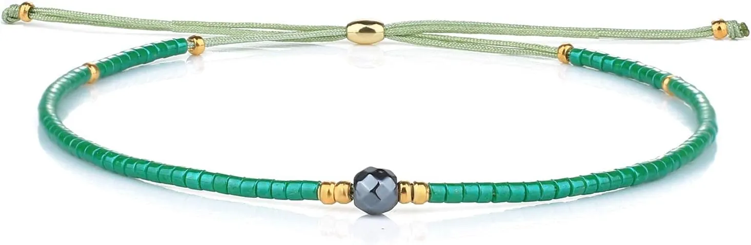 KELITCH Bohemian Womens Bracelets Miyuki Agate Beaded Friendship Bracelets Adjustable Bracelets for Women