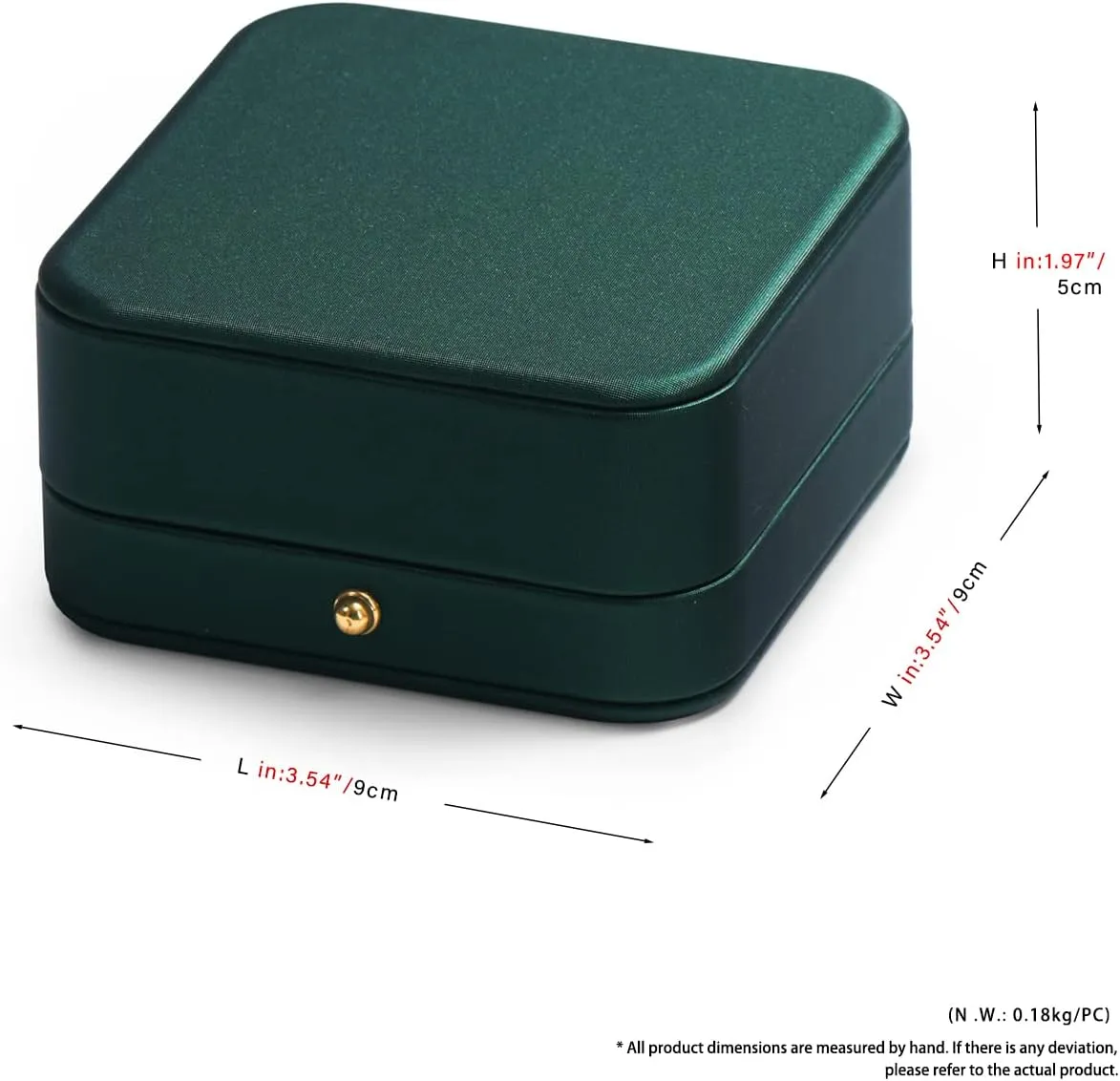 Oirlv Premium Leather Bracelet Bangle Box Blackish Green Jewelry Gift Case Velvet Interior Bracelet Storage Holder