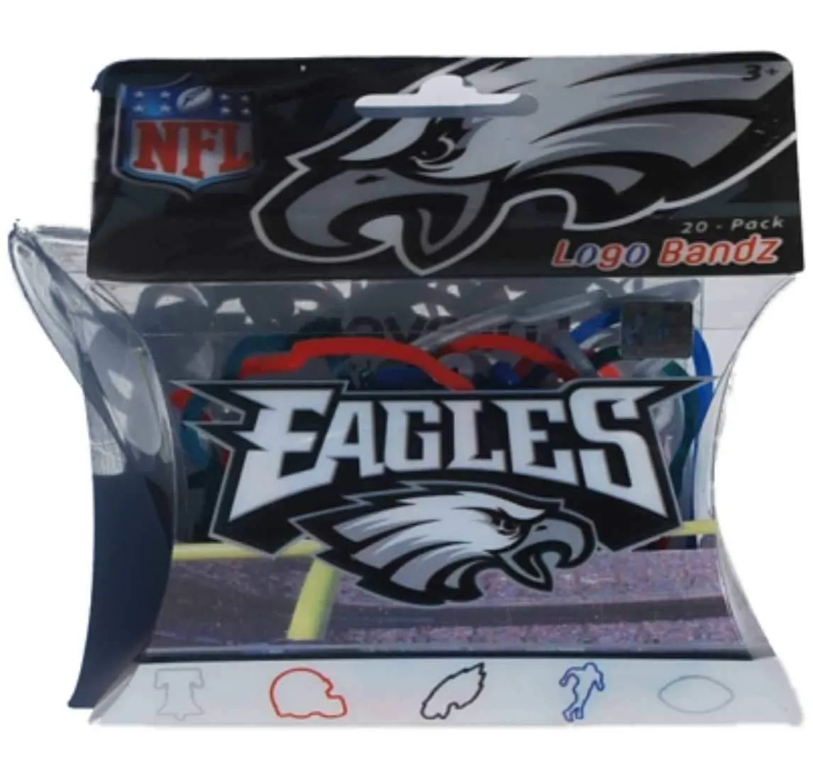 Philadelphia Eagles NFL Forever Collectibles YOUTH Silly Logo Bandz (20 Pack)