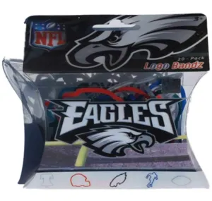 Philadelphia Eagles NFL Forever Collectibles YOUTH Silly Logo Bandz (20 Pack)