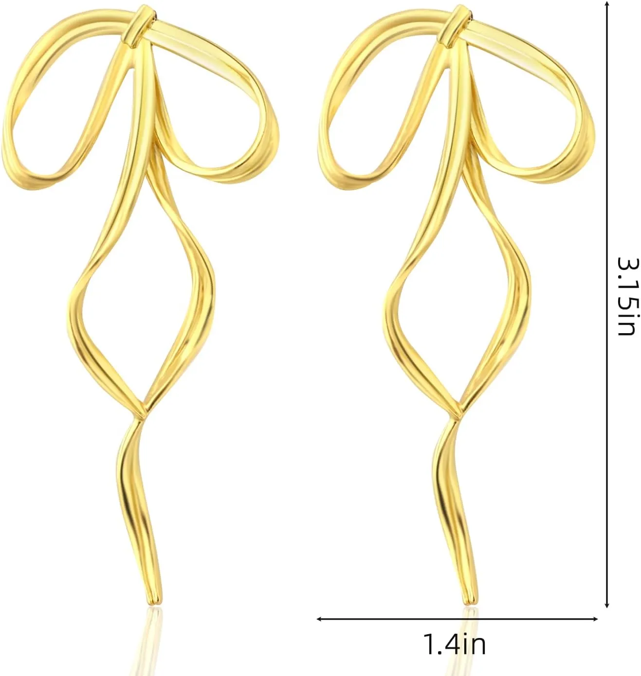 PLwelth Bow Earrings Pearl Drop Earrings for Women Cute Rhinestone Dangle Long Tassel Earrings Gifts for Her Christmas