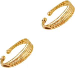 Women Gold Plated Cuff Bangle with Zircon Elegant Golden Bracelet present Occasion Comfortable and